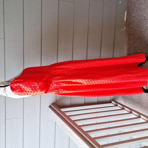 Anthropologie Selected Femme Anelli Off The Shoulder Organic Cotton Eyelet Dress - Picture 7 of 15